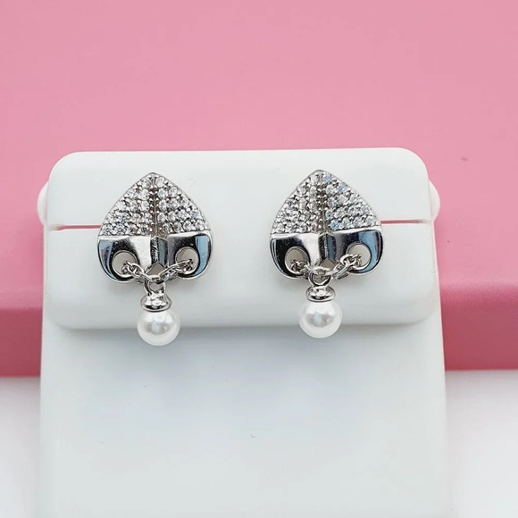 "925 Sterling Silver Cubic Zirconia Earrings, U19254562 - Picture 3 of 11